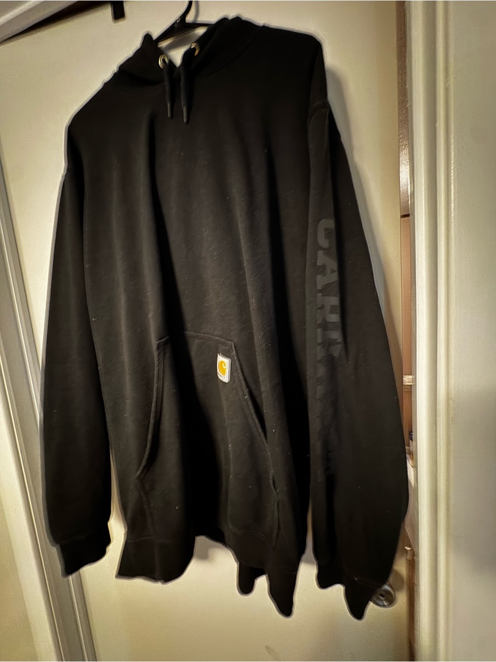 Carhartt Black Hooded Pullover with Subtle Sleeve Logo